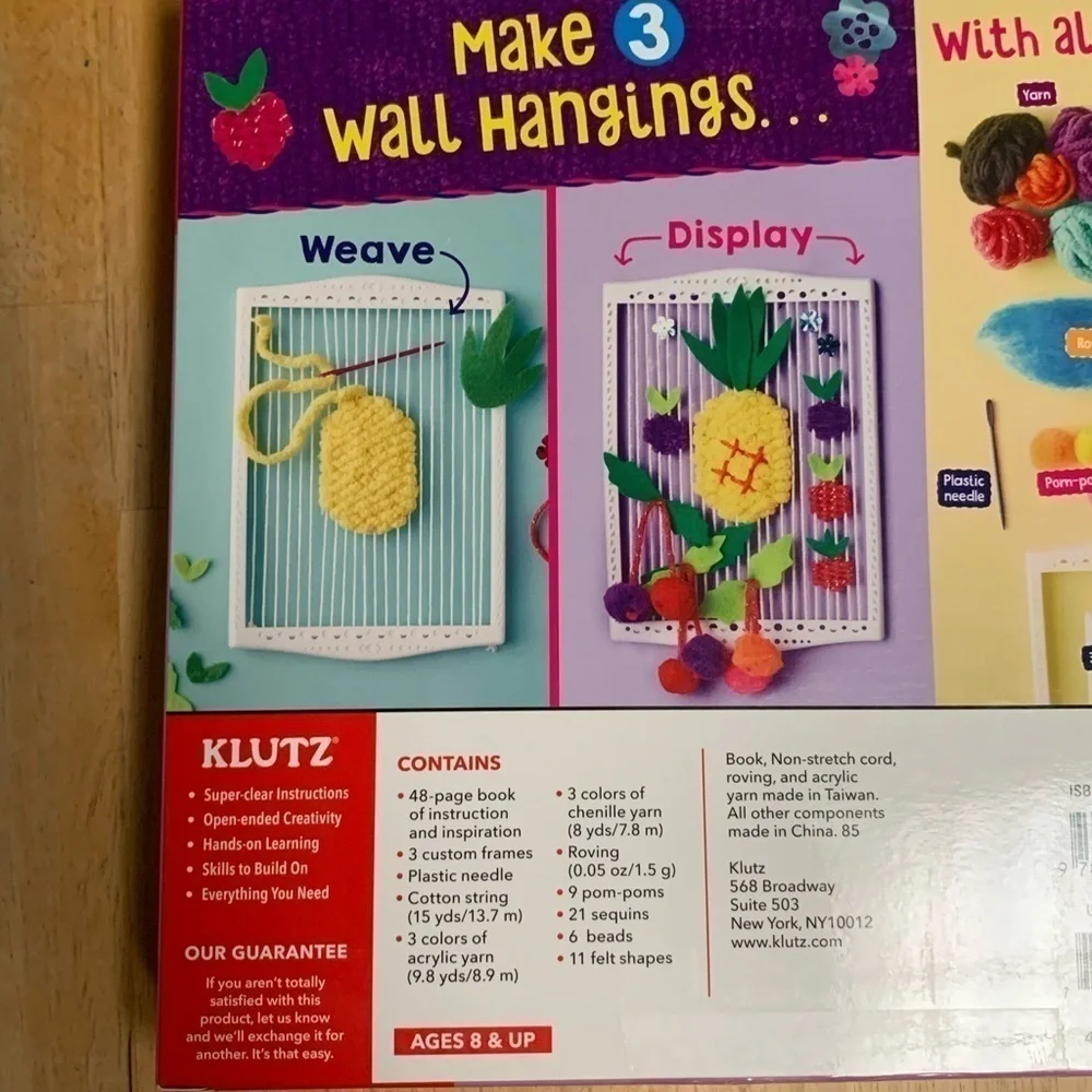 Klutz yarn art craft kit set, NEW IN BOX